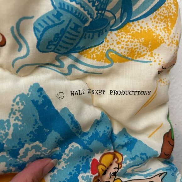 VINTAGE DISNEY Peter Pan Quilted Baby Blanket/Bunting Sleeping Bag Crib - Picture 5 of 9